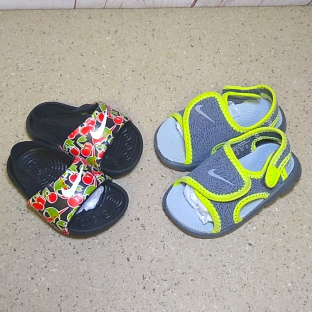 (NWOT) X2 Nike Sandals Toddler Size 4C